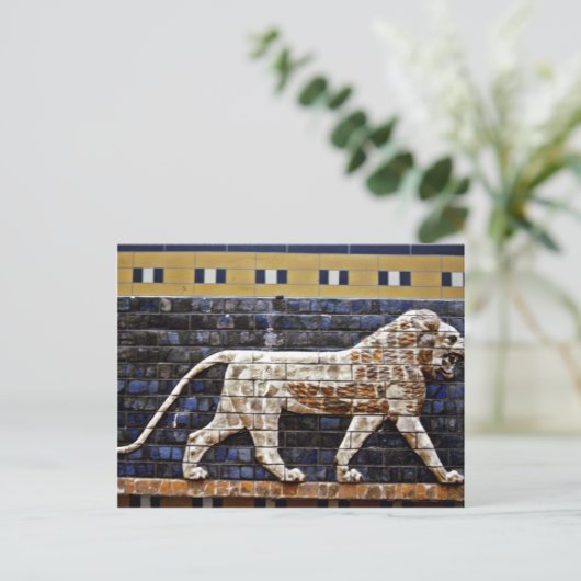 Bas Relief, Ishtar Lion Gate - Istanbul Briefkaart (Staand voorkant)