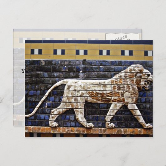 Bas Relief, Ishtar Lion Gate - Istanbul Briefkaart (Voorkant / Achterkant)
