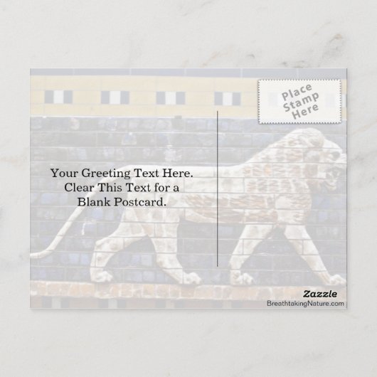 Bas Relief, Ishtar Lion Gate - Istanbul Briefkaart (Achterkant)