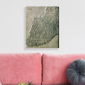 Bas relief of priestesses Collection grapes, 26th- Canvas Afdruk (Insitu (Woonkamer))