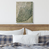 Bas relief of priestesses Collection grapes, 26th- Canvas Afdruk (Insitu (Slaapkamer))