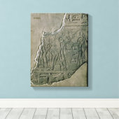 Bas relief of priestesses Collection grapes, 26th- Canvas Afdruk (Insitu (Houten vloer))