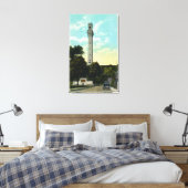 Bas Relief Tablet en Pilgrim Memorial Uitzicht Canvas Afdruk (Insitu (Slaapkamer))