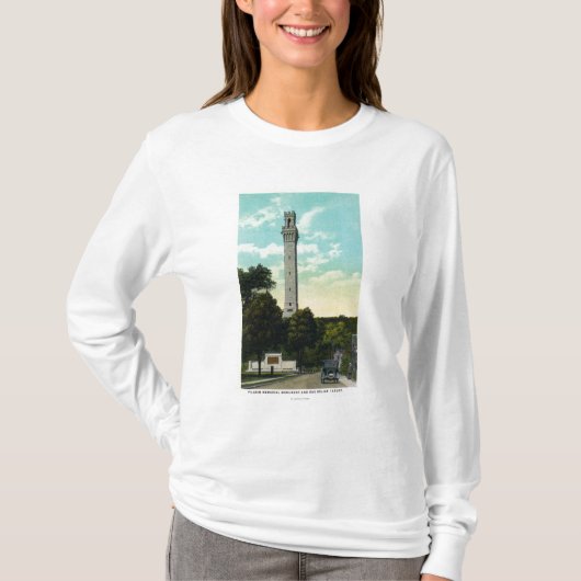 Bas Relief Tablet en Pilgrim Memorial Uitzicht T-shirt (Voorkant)