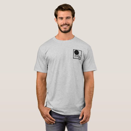 BAS Retro Design T-shirt (zwart logo) (Voorkant volledig)