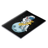 Bas Saxofoon Speler Astronaut Muzikant Saxofoon Notitieboek (Linkerzijde)