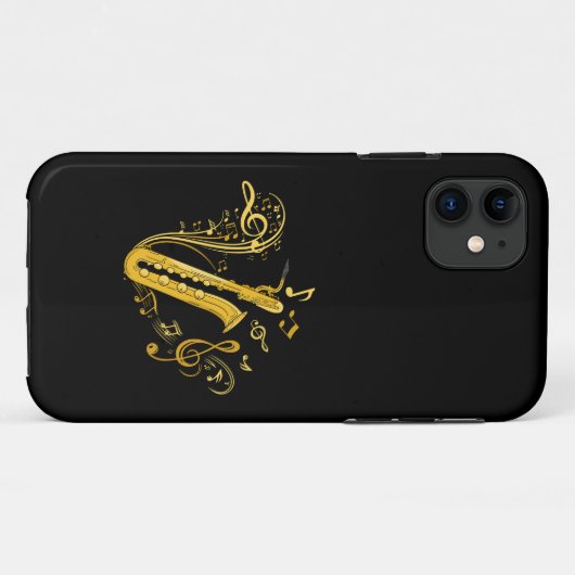 Bas saxofoon speler orkest bassaxofoon Case-Mate iPhone case (Achterkant (horizontaal))
