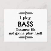 Bas - Speelt Zelf Grappige Deco Muziek Briefkaart (Voorkant)