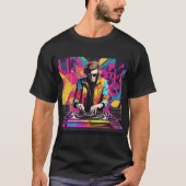 Bas Techno Trance Raves DJ Graphic T-shirt (Voorkant)