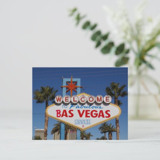 Bas vegas briefkaart (Staand voorkant)