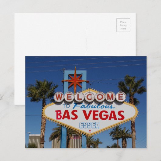 Bas vegas briefkaart (Voorkant / Achterkant)