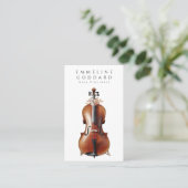 Bas Viool Muziekleraar Muzikant Visitekaartje (Staand voorkant)