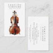 Bas Viool Muziekleraar Muzikant Visitekaartje (Voorkant / Achterkant)