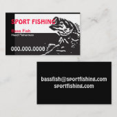 Bas Vis/Vist (zwart/rood/wit) Visitekaartje (Voorkant / Achterkant)