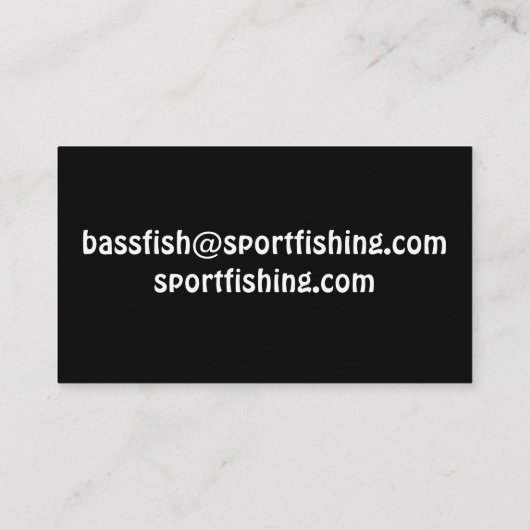 Bas Vis/Vist (zwart/rood/wit) Visitekaartje