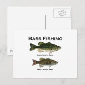 Bas Vissen Logo (largemouth - smallmouth) Briefkaart (Voorkant / Achterkant)
