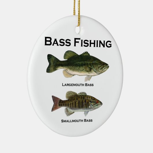 Bas Vissen Logo (largemouth - smallmouth) Keramisch Ornament (Rechts)