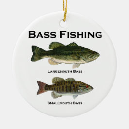 Bas Vissen Logo (largemouth - smallmouth) Keramisch Ornament