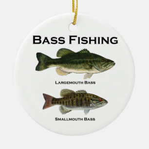Bas Vissen Logo (largemouth - smallmouth) Keramisch Ornament