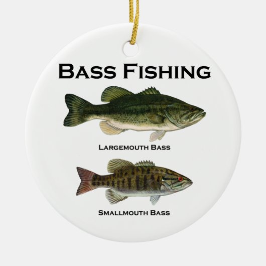 Bas Vissen Logo (largemouth - smallmouth) Keramisch Ornament (Voorkant)