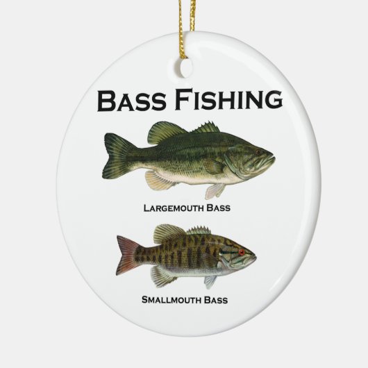 Bas Vissen Logo (largemouth - smallmouth) Keramisch Ornament (Links)