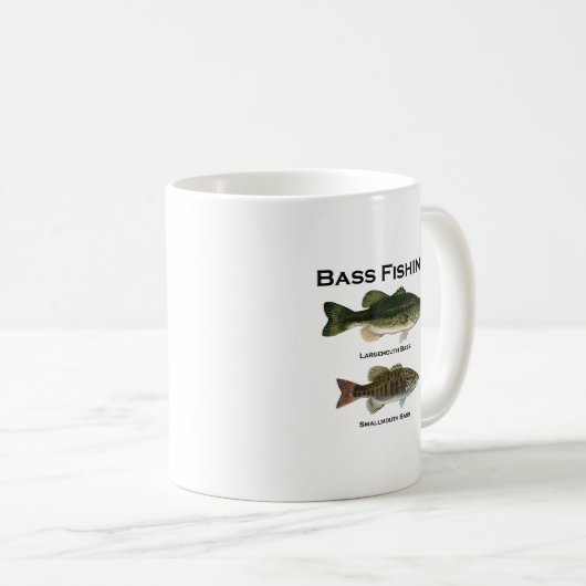 Bas Vissen Logo (largemouth - smallmouth) Koffiemok (Voorkant rechts)