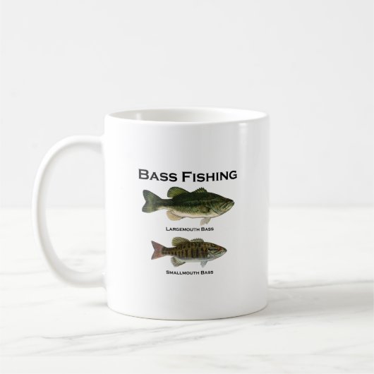 Bas Vissen Logo (largemouth - smallmouth) Koffiemok (Links)