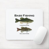 Bas Vissen Logo (largemouth - smallmouth) Muismat (Met muis)