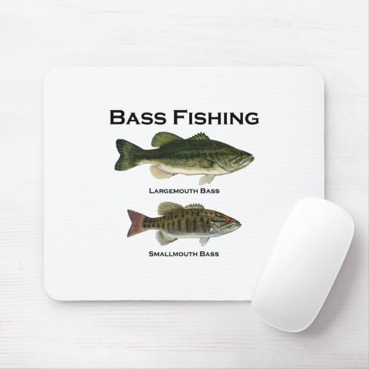 Bas Vissen Logo (largemouth - smallmouth) Muismat (Met muis)