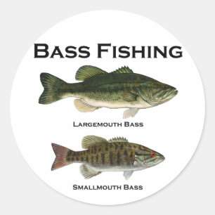Bas Vissen Logo (largemouth - smallmouth) Ronde Sticker