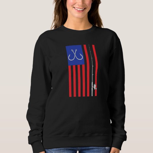 Bas Vist Amerikaanse vlag met Amerikaanse hendel Trui (Voorkant)