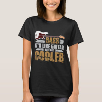 Bas zijn als gitaar maar veel koelere basgitaar t-shirt