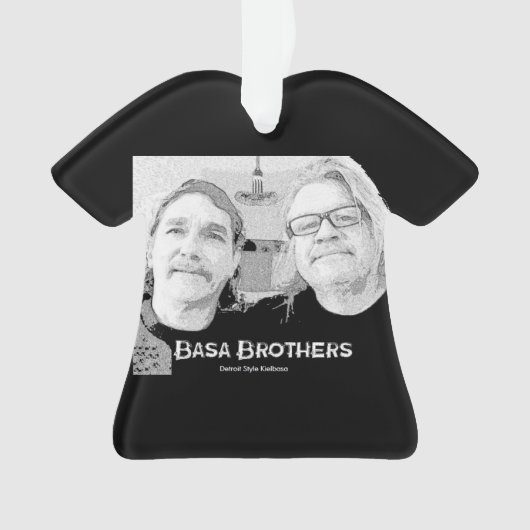 Basa Brothers Black T-Shirt kerstversiering Ornament (voorkant)