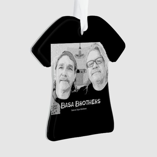 Basa Brothers Black T-Shirt kerstversiering Ornament (voorkant)