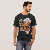 Basale heks Halloween ontwerp illustratie T-shirt (Voorkant volledig)