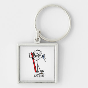 Basale Stokfiguur Tandarts Sleutelhanger
