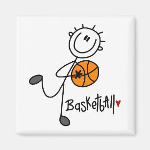 Basale Stokpoppetjes Basketbal T-shirts en Cadeaus Magneet