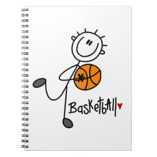 Basale Stokpoppetjes Basketbal T-shirts en Cadeaus Notitieboek