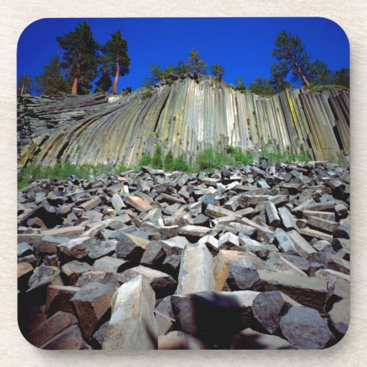 Basalformaties van Devils Postpile Bier Onderzetter (Voorkant)