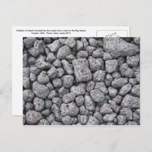 Basalische cobbels briefkaart (Voorkant / Achterkant)
