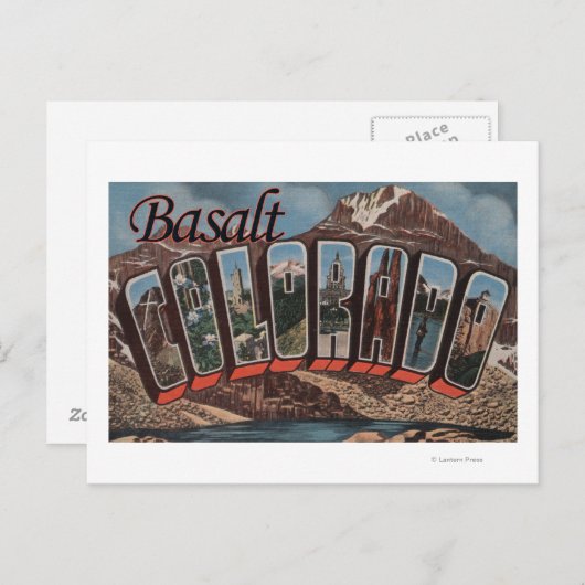 Basalt, Colorado - grote letterscènes Briefkaart (Voorkant / Achterkant)
