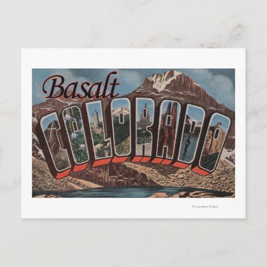 Basalt, Colorado - grote letterscènes Briefkaart (Voorkant)