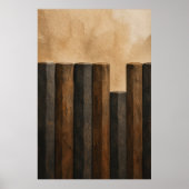 Basalt Column Ritme Gouache Boho Kunstposter Poster (Voorkant)