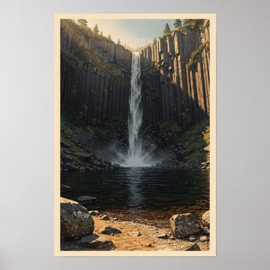 Basalt Falls Gorge Schitterende Wildernis Poster (Voorkant)