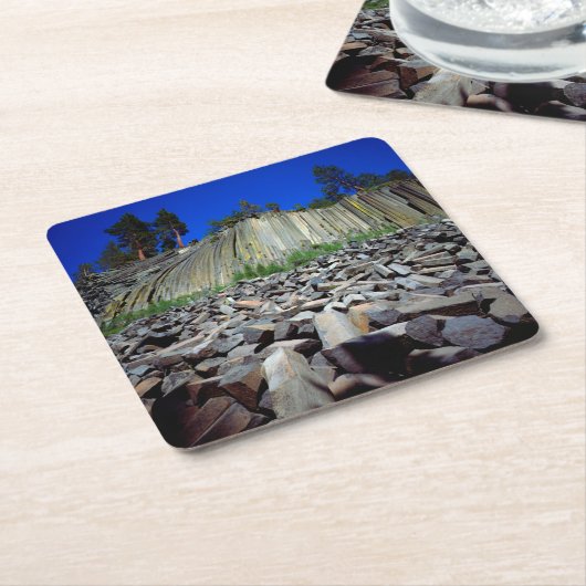 Basalt Formations of Devils Postpile Kartonnen Onderzetters (Schuin)