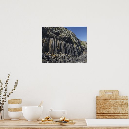 Basalt Kolommen van Fingal's Cave, Staffa, off Poster (Keuken)