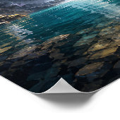 Basalt Kristalgrot Waterval 12x16 Poster (Hoek)