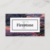 Basalt Lava Flow met Jouw naam en Monogram Visitekaartje (Voorkant)