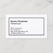 Basalt Lava Flow met Jouw naam en Monogram Visitekaartje (Achterkant)