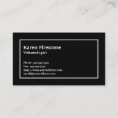 Basalt Lava Flow met Jouw naam en Monogram Visitekaartje (Achterkant)